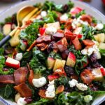 Apple Cranberry Bacon Kale Salad