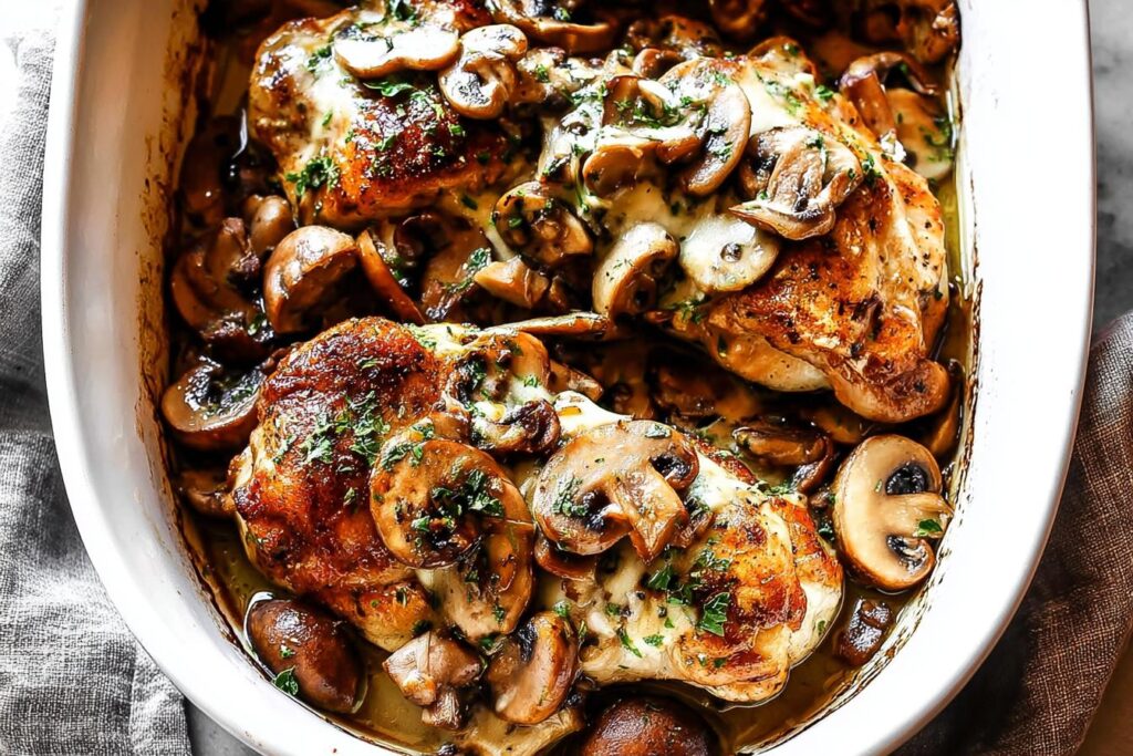 Baked Chicken with Mushrooms