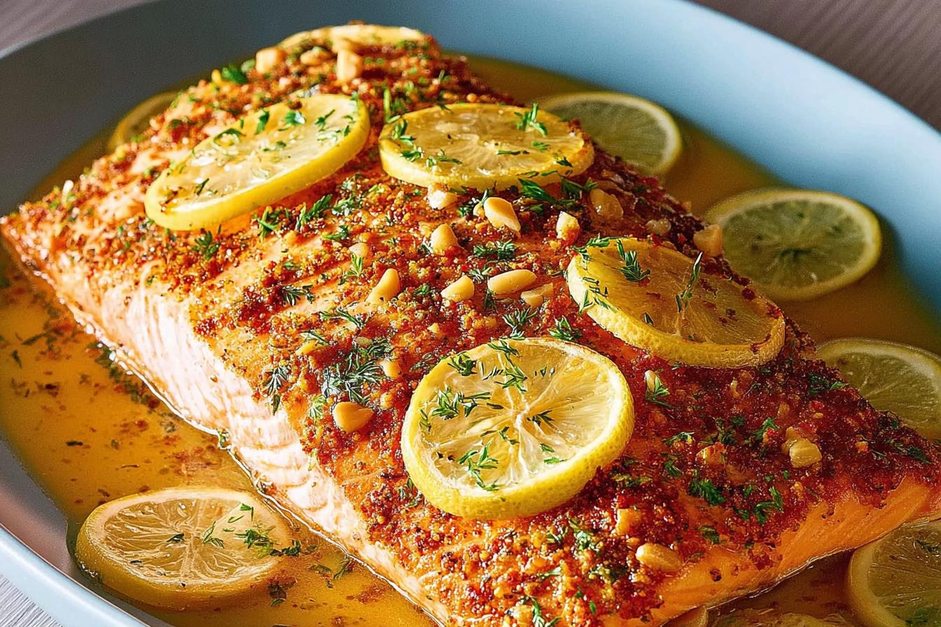 Baked Lemon Garlic Salmon