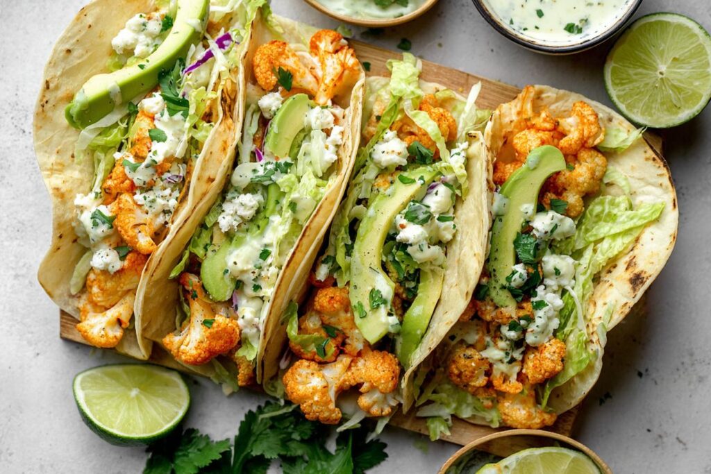 Buffalo Cauliflower Tacos