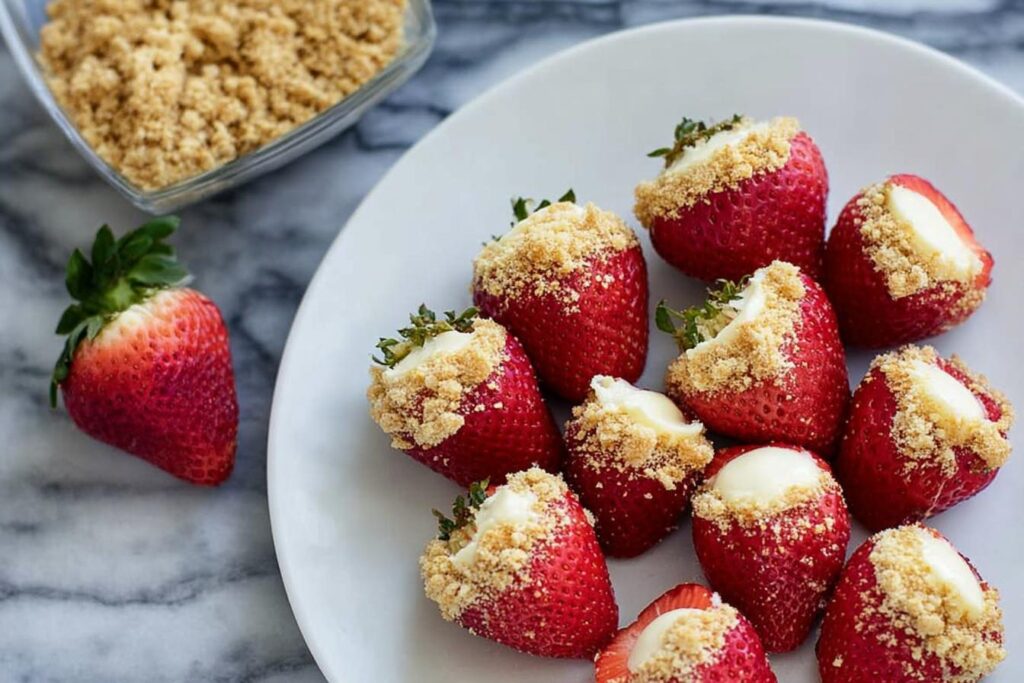 Cheesecake Stuffed Strawberries
