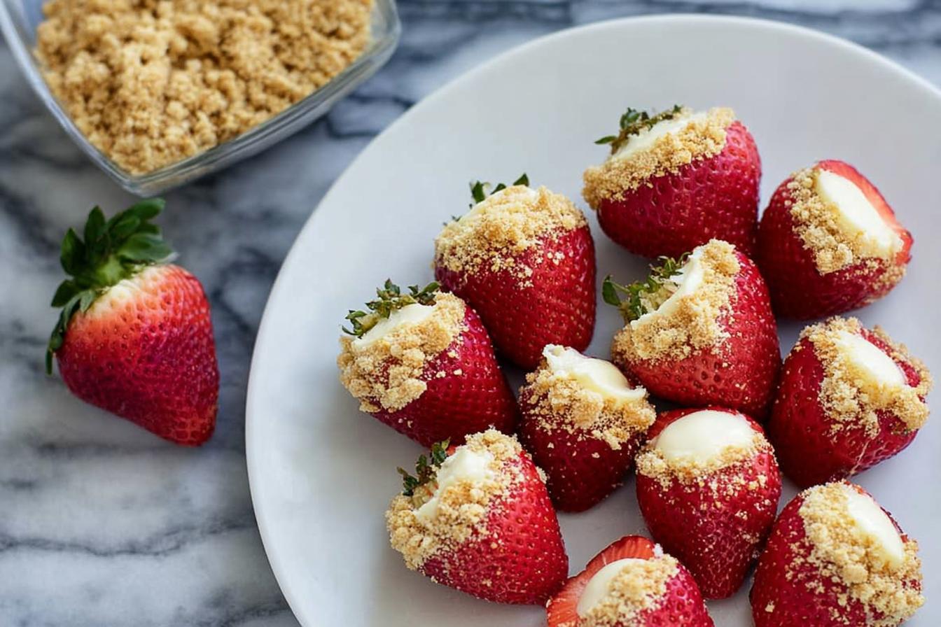 Cheesecake Stuffed Strawberries