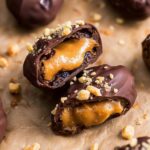 Chocolate Covered Snickers Stuffed Dates