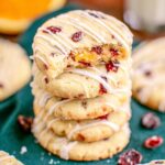 Cranberry Orange Shortbread Cookies