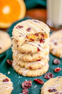 Cranberry Orange Shortbread Cookies