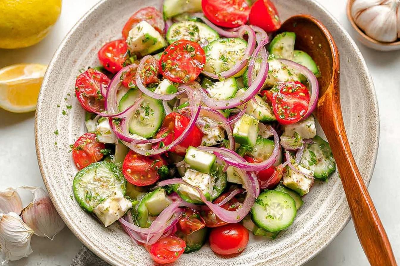 Cucumber Onion Tomato Salad