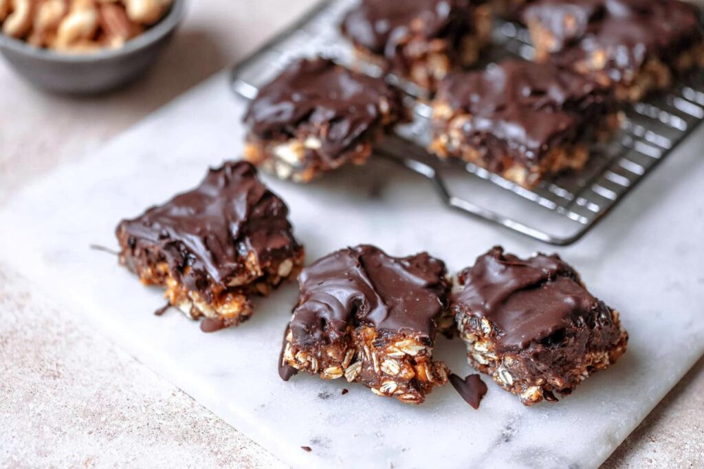 Date Bars with Chocolate & Tahini