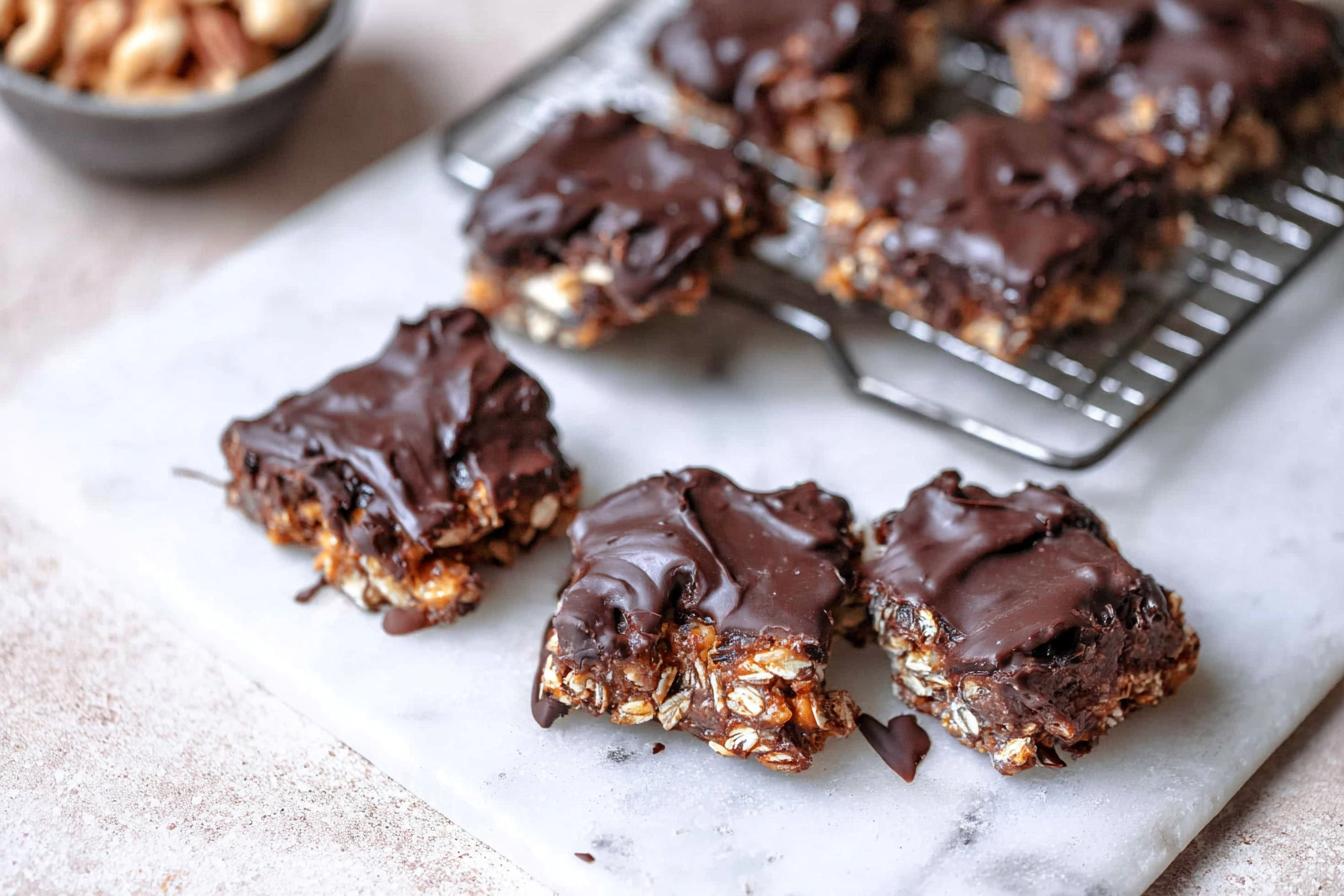Date Bars with Chocolate & Tahini