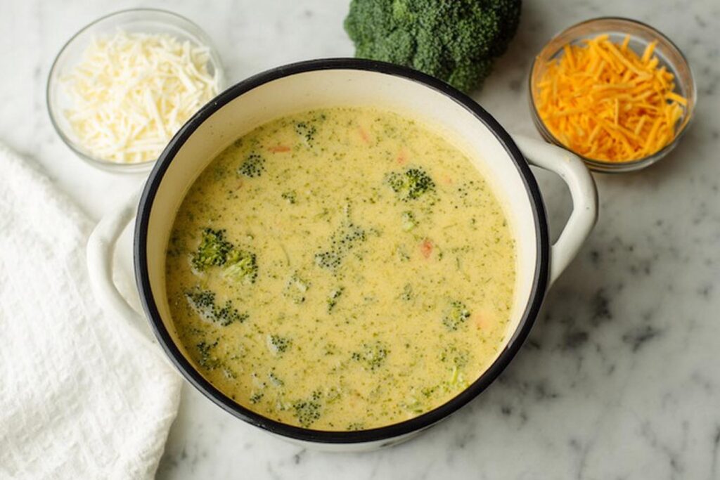 High Protein Broccoli Cheddar Soup