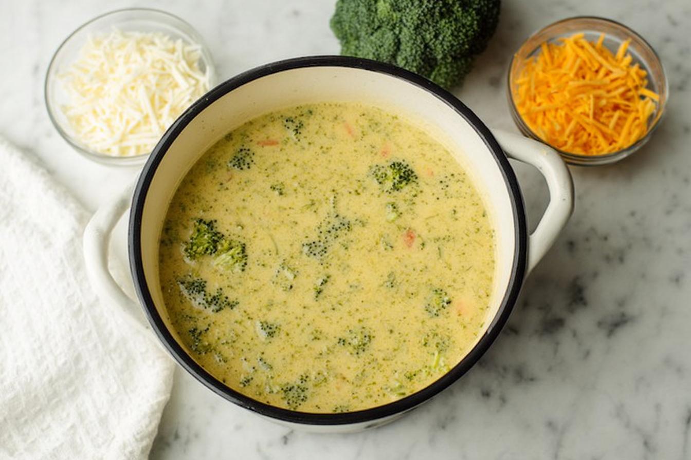 High Protein Broccoli Cheddar Soup
