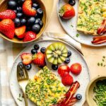 High Protein Sheet Pan Eggs with Cottage Cheese and Veggies