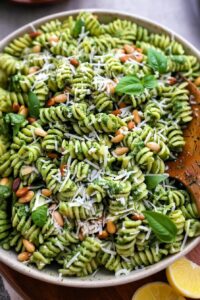Kale Pesto Pasta with Homemade Kale Pesto
