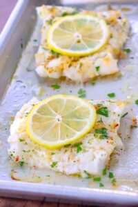 Lemon Garlic Baked Cod