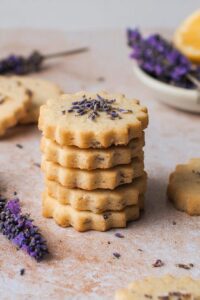 Lemon Lavender Shortbread Cookies