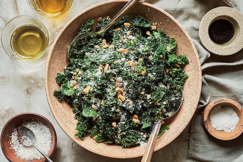 Lemony Parmesan Kale Salad