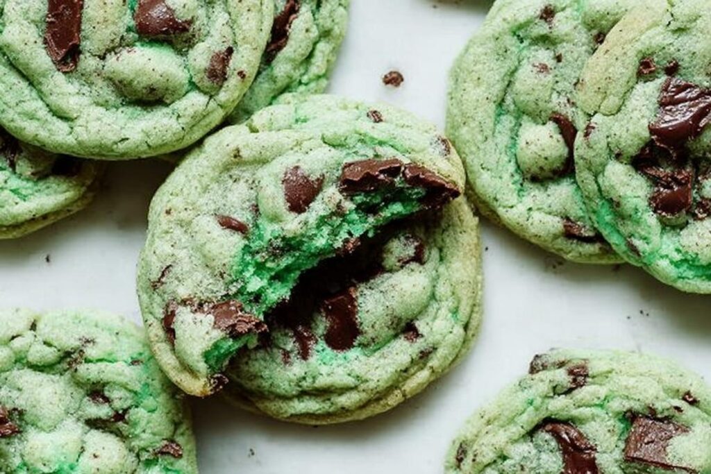 Mint Chocolate Chip Cookies