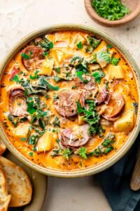 One-Pot Sausage, Kale, and Potato Soup