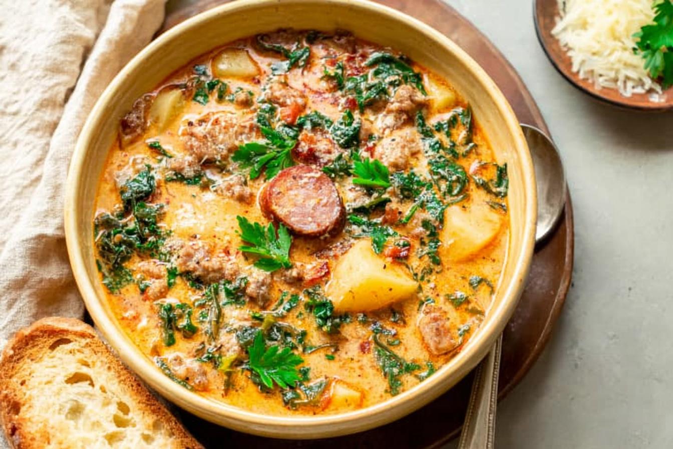 One-Pot Sausage, Kale, and Potato Soup