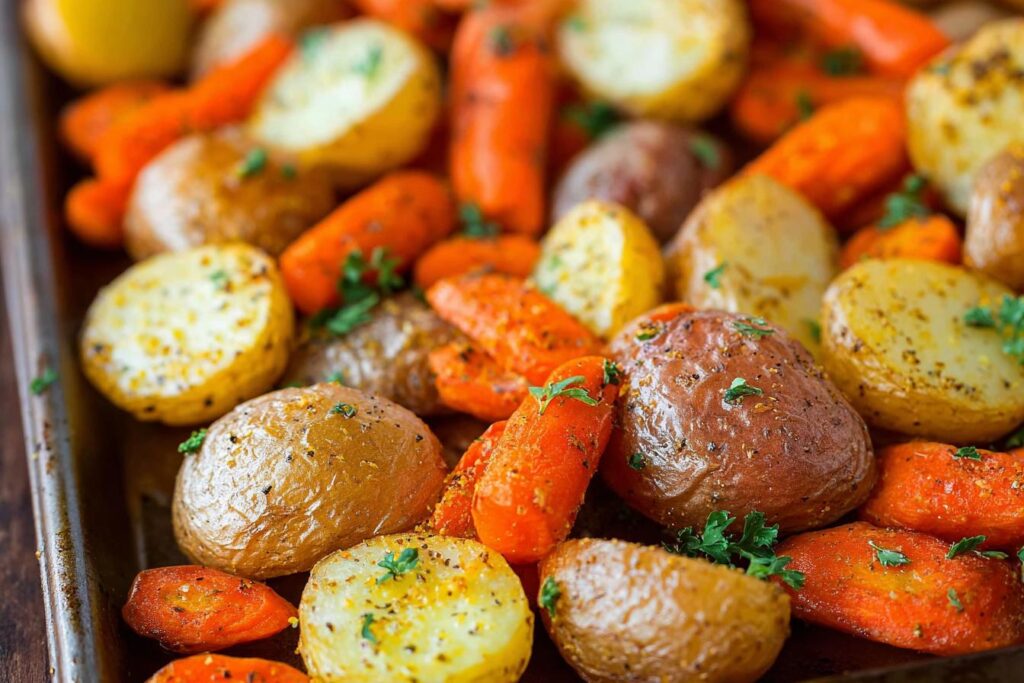 Roasted Potatoes and Carrots