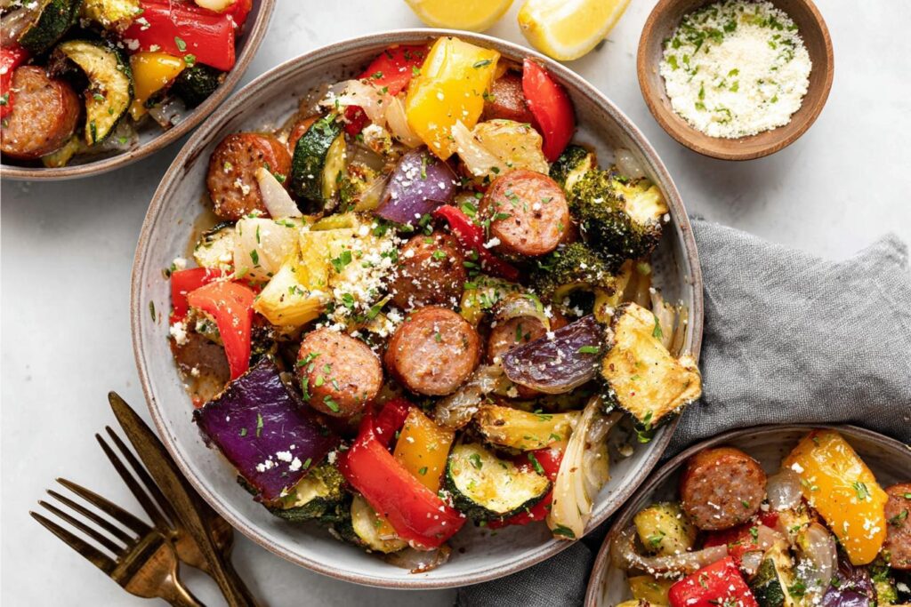 Sausage Veggie Sheet Pan