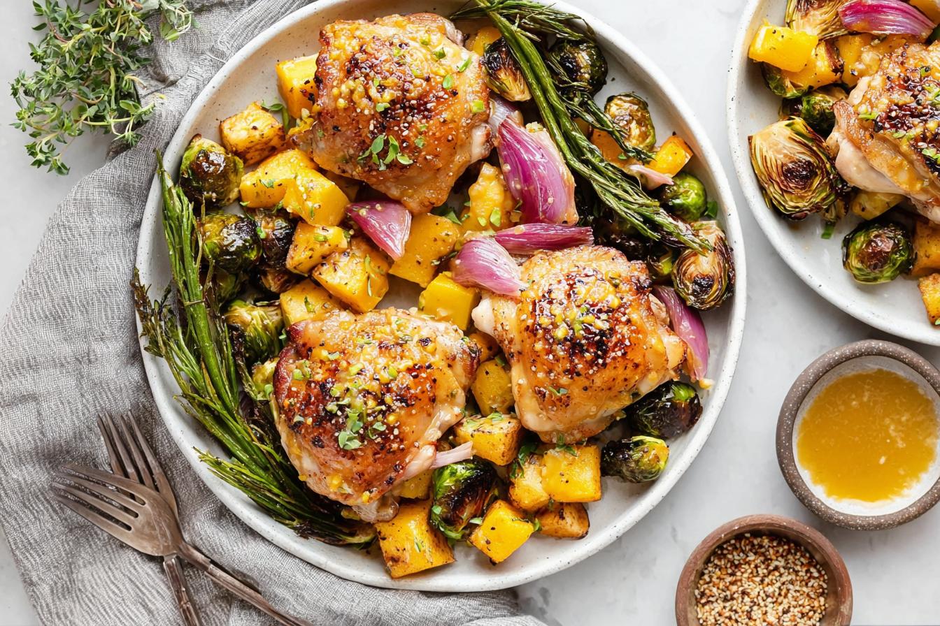 Sheet Pan Honey Mustard Chicken Thighs