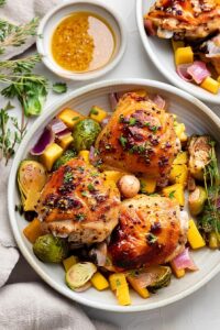 Sheet Pan Honey Mustard Chicken Thighs