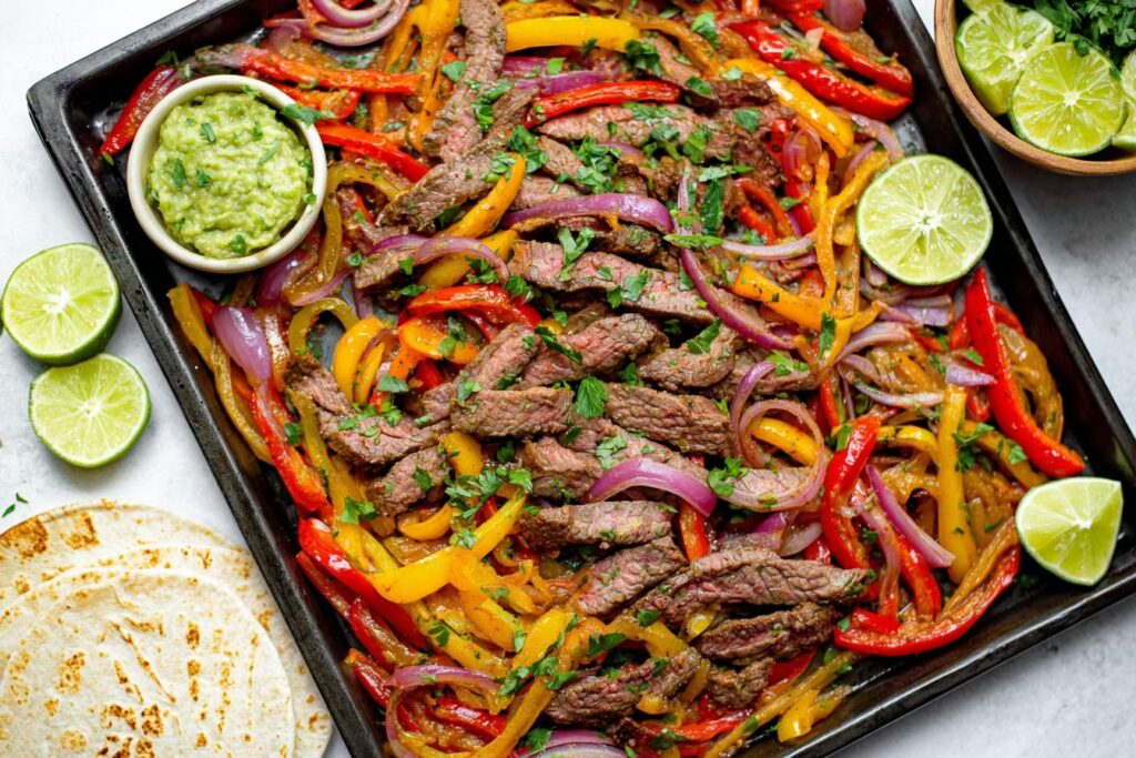Sheet Pan Steak Fajitas
