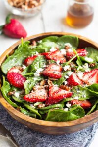 Spinach Strawberry Salad with Balsamic Poppy Seed Dressing