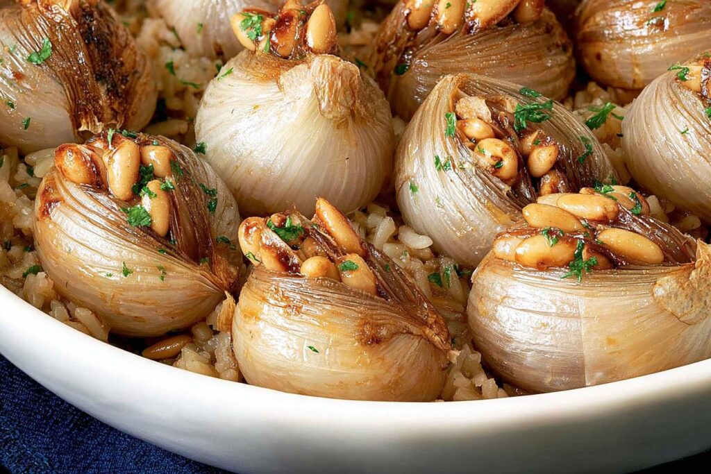Stuffed Onions with Rice and Pine Nuts