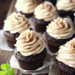 guinness chocolate cupcakes with bailey’s buttercream