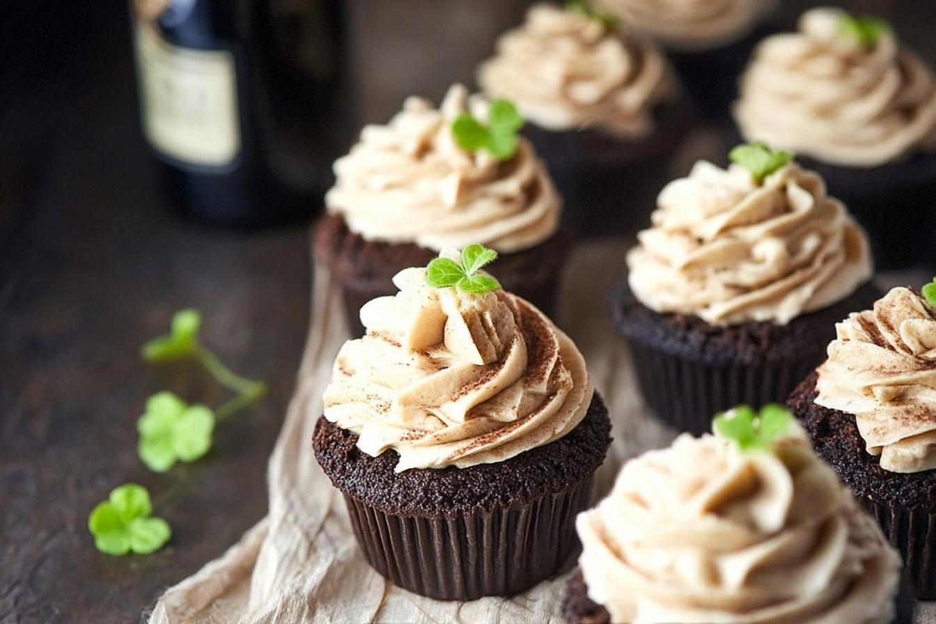 guinness chocolate cupcakes with bailey’s buttercream
