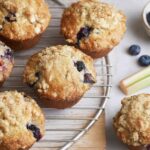 Blueberry Rhubarb Muffins
