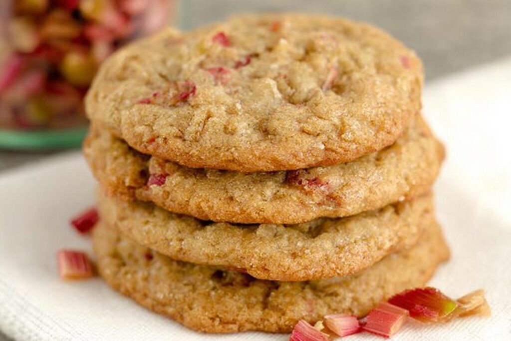Brown Sugar Rhubarb Cookies