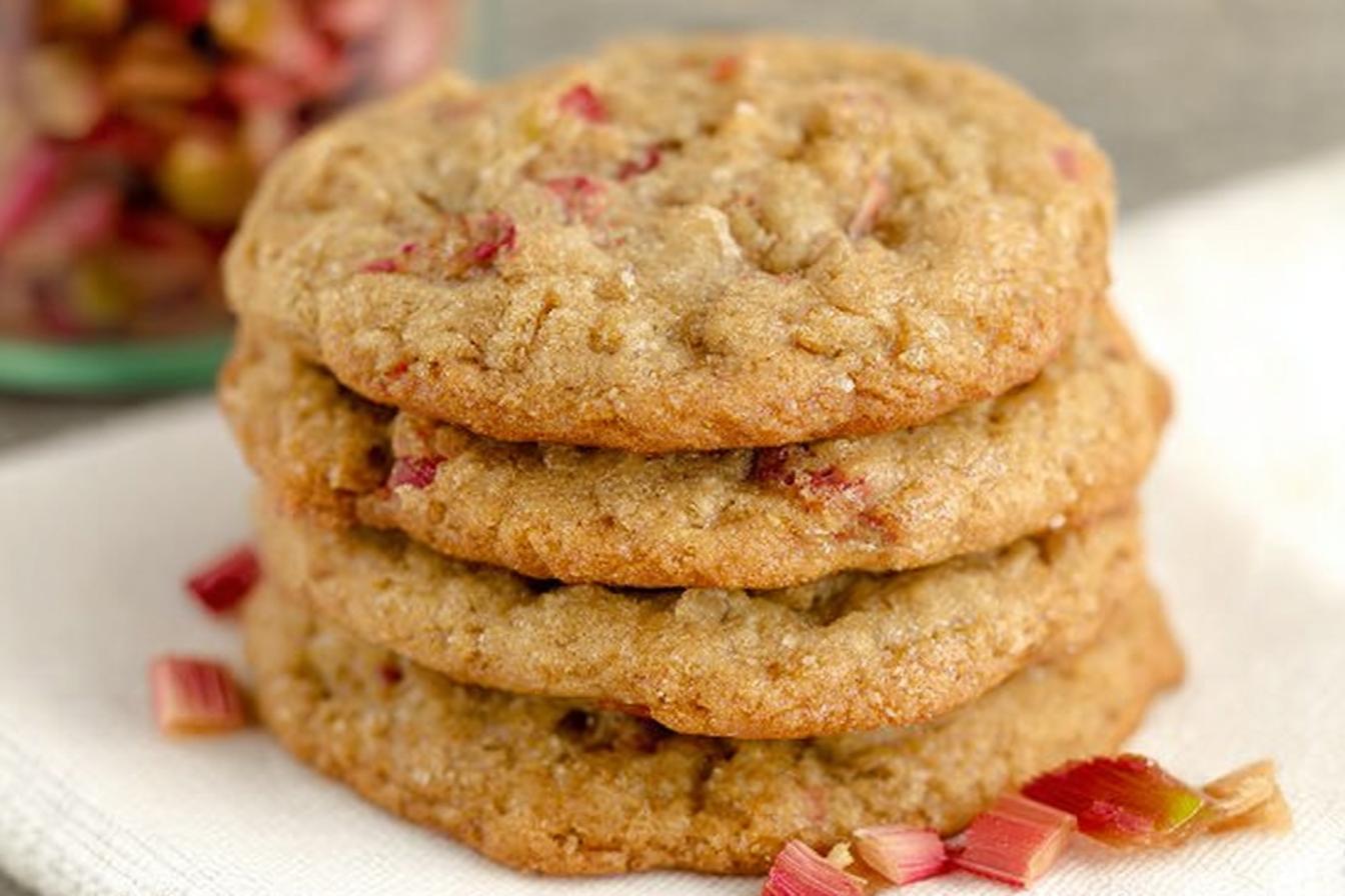 Brown Sugar Rhubarb Cookies