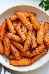 Parmesan Garlic Air Fryer Carrots