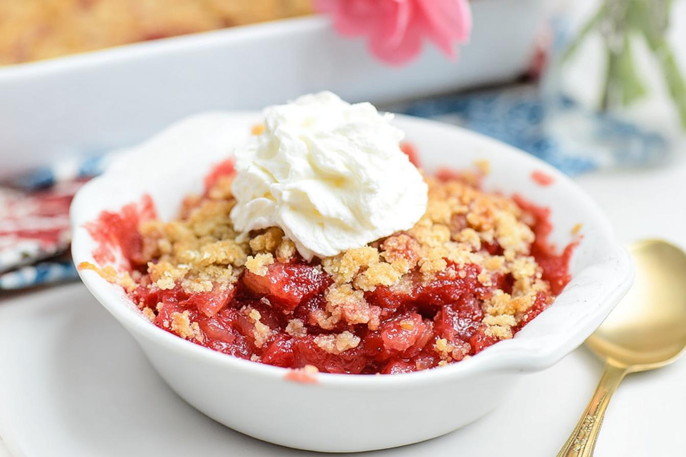 Rhubarb Dump Cake Recipe