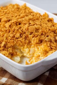 Cheesy Potatoes with Corn Flakes