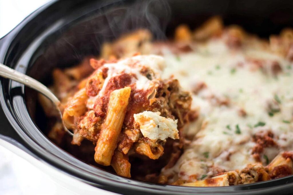 Crock Pot Baked Ziti