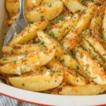 Greek Potatoes with Lemon, Garlic, and Parmesan