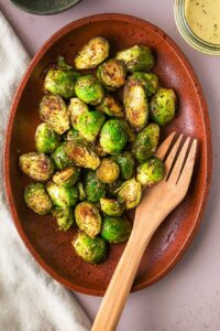 Roasted Maple Mustard Brussels Sprouts