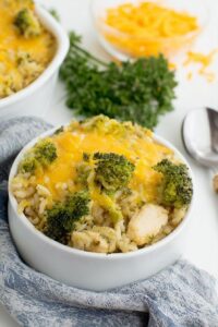 Cheesy Crockpot Chicken Broccoli Rice Casserole