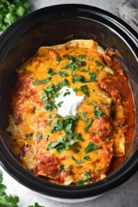 Slow Cooker Enchilada Casserole